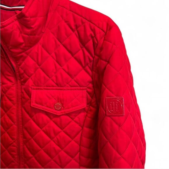 Tommy Hilfiger Vibrant Red Quilted Jacket, Women’s Size Large - Picture 3 of 8